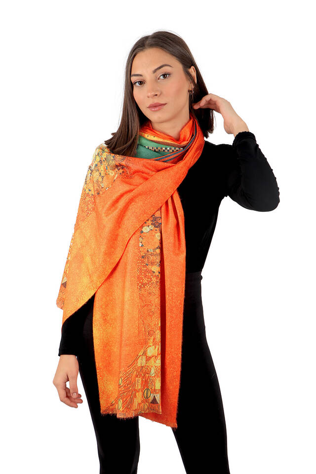 البرتقالي نمط أديل الشتاء شال - 2