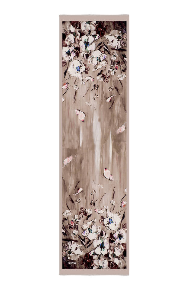 فولارد من الحرير بنمط شقائق النعمان الحجرية - 4