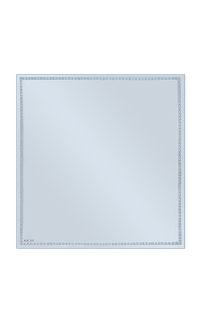 وشاح مربع من الحرير على شكل فراشة باللون الأزرق الجليدي مع حافة مائية - Thumbnail