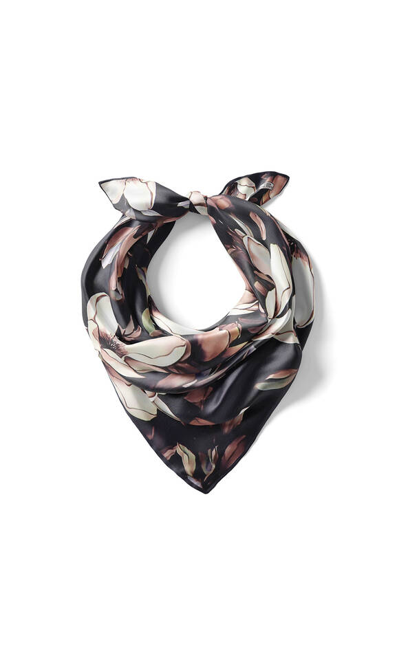 مربع جيب حريري بنمط النرجس باللون الأزرق الداكن - 2