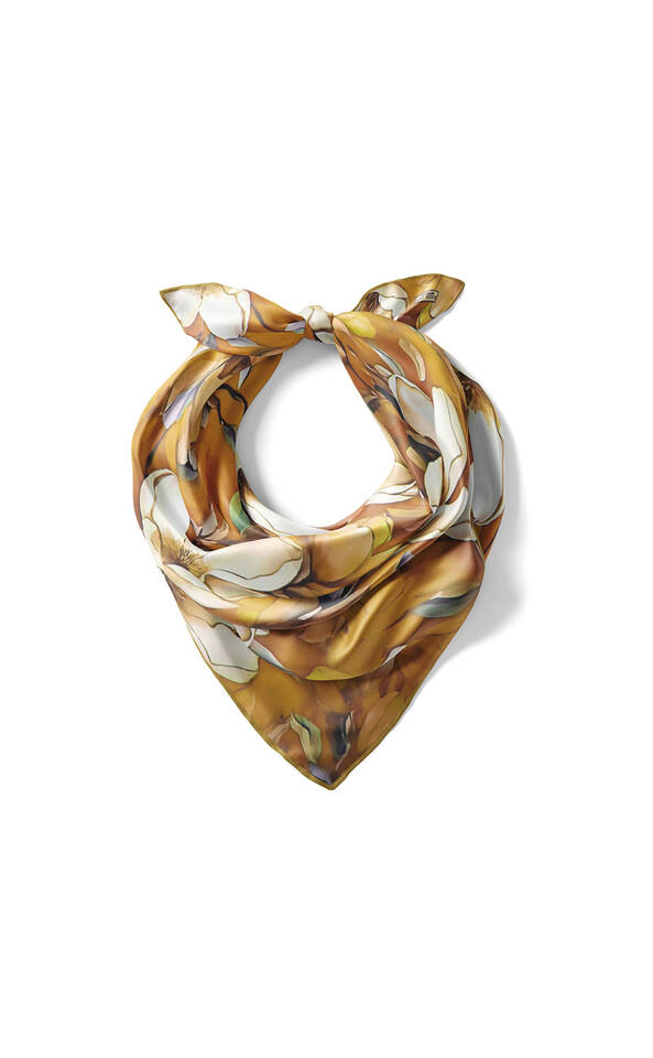 مربع الجيب الحريري بنمط النرجس الخردل - 2