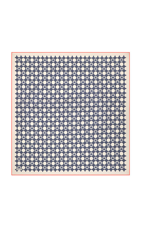 إكرو سلسلة مونوغرام حك الحرير وشاح مربع 