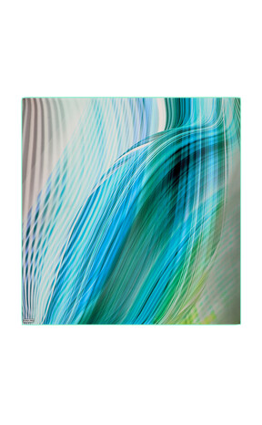 النعناع قوس قزح نمط سورا الحرير وشاح مربع 