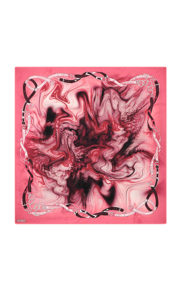 الفوشيه حزام نمط سورة الحرير وشاح مربع 