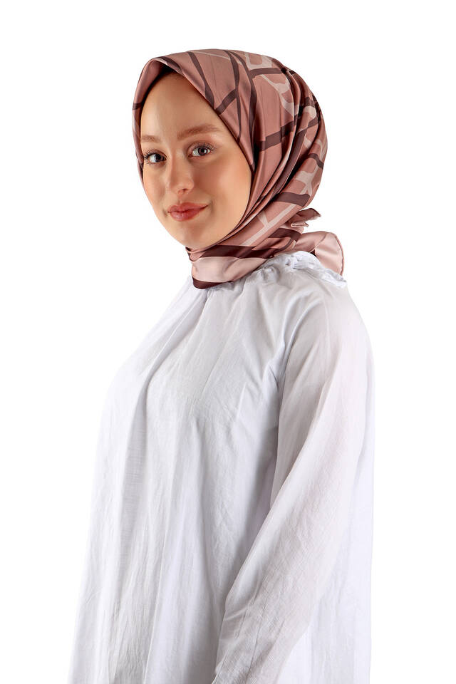 روز فسيفساء نمط حك الحرير وشاح مربع - 2