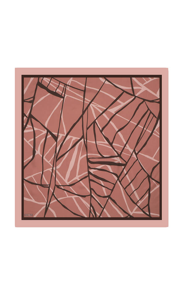 روز فسيفساء نمط حك الحرير وشاح مربع 