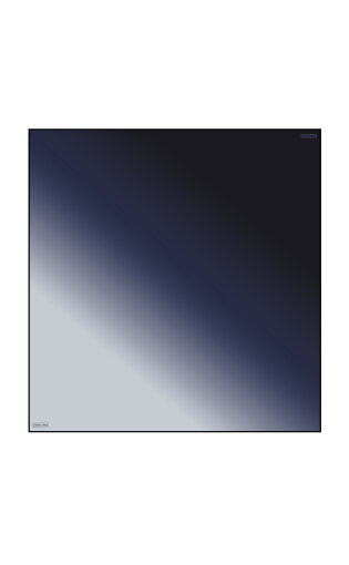 وشاح مربع من الحرير بلون أزرق داكن وأزرق جليدي متدرج 