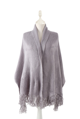 شال أنجورا رمادي 