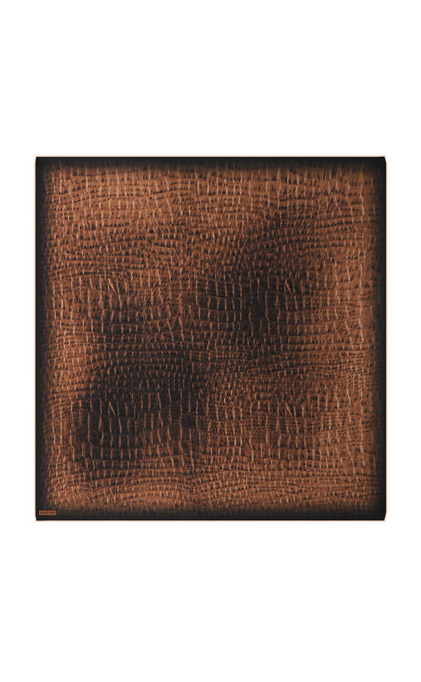 وشاح مربع من الحرير بنمط القرفة ديرين 