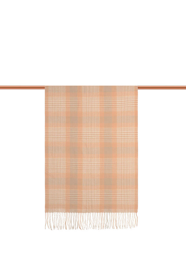 شال شتوي بنقشة السلمون الداكن - 3