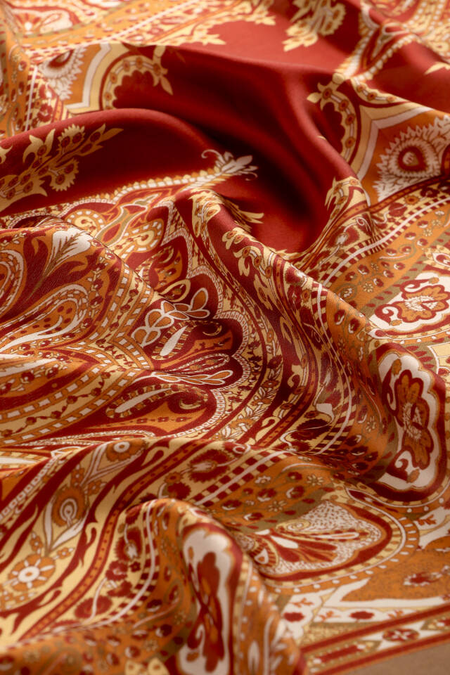 شال حرير سورا بنمط تان نيل - 4