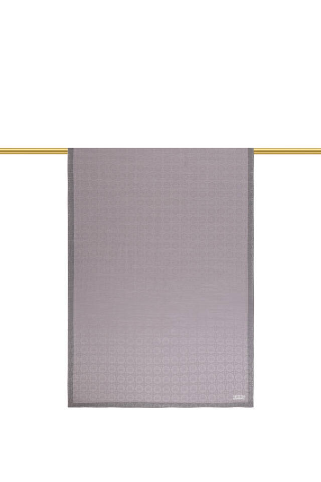 شال حرير قطني بنقشة فراشة الجمشت - 3