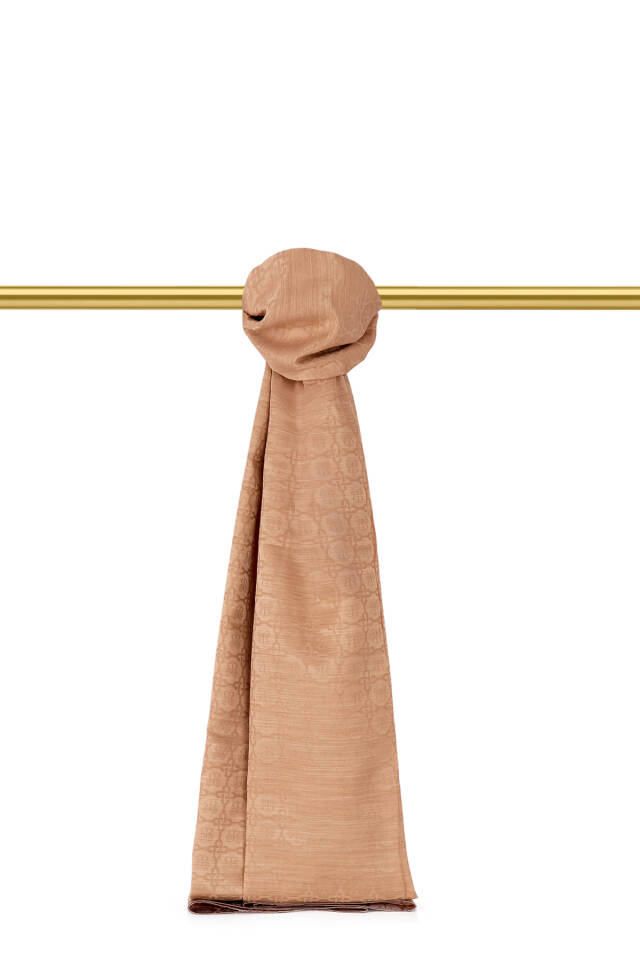 شال حرير قطني بنقشة فراشة الجمل 