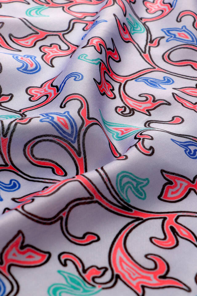 شال ناعم بنقشة اللبلاب الليلكي - 3