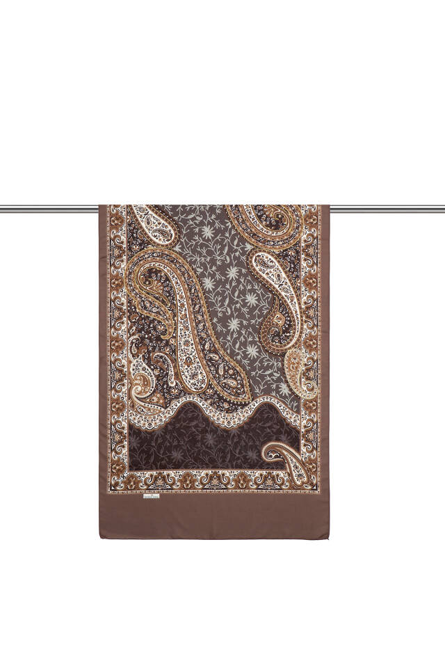 شال ناعم بنمط شال بني - 2