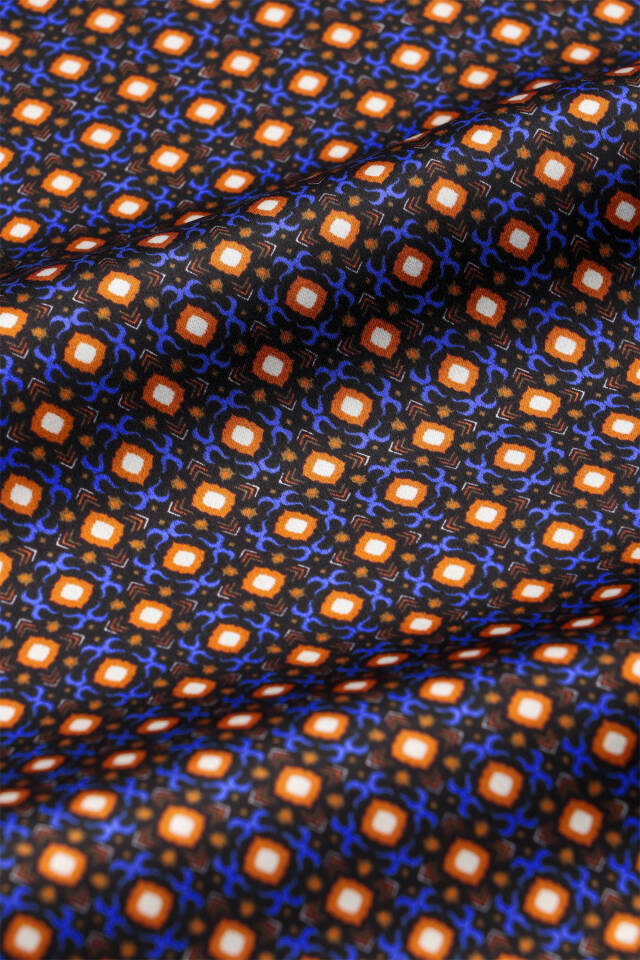 وشاح حريري رجالي منقوش بنقشة ساكس - 4