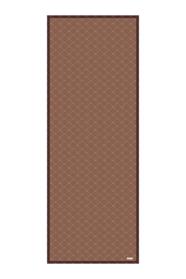 شال حرير بنمط سلسلة قهوة الحليب - 4