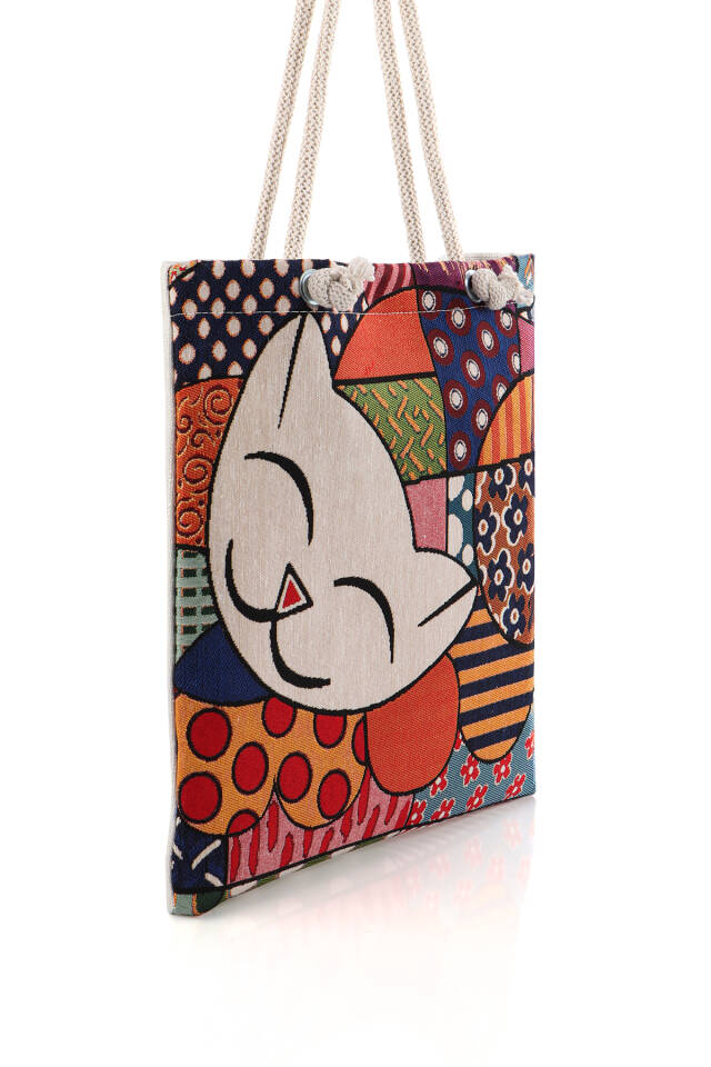 حقيبة كتف بنقشة قطة - 2