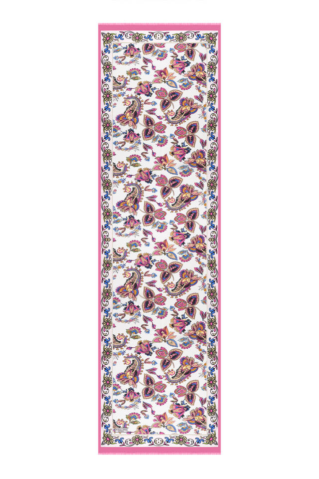 وشاح حرير فوال بنمط شال داستي روز - 4