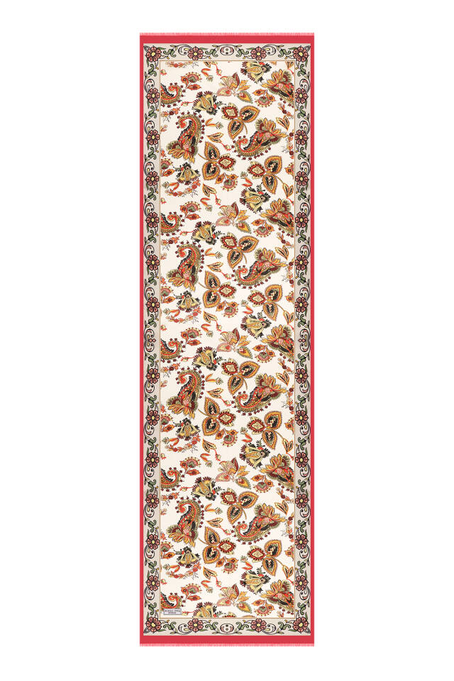 وشاح حرير فوال بنمط شال بورجوندي - 4