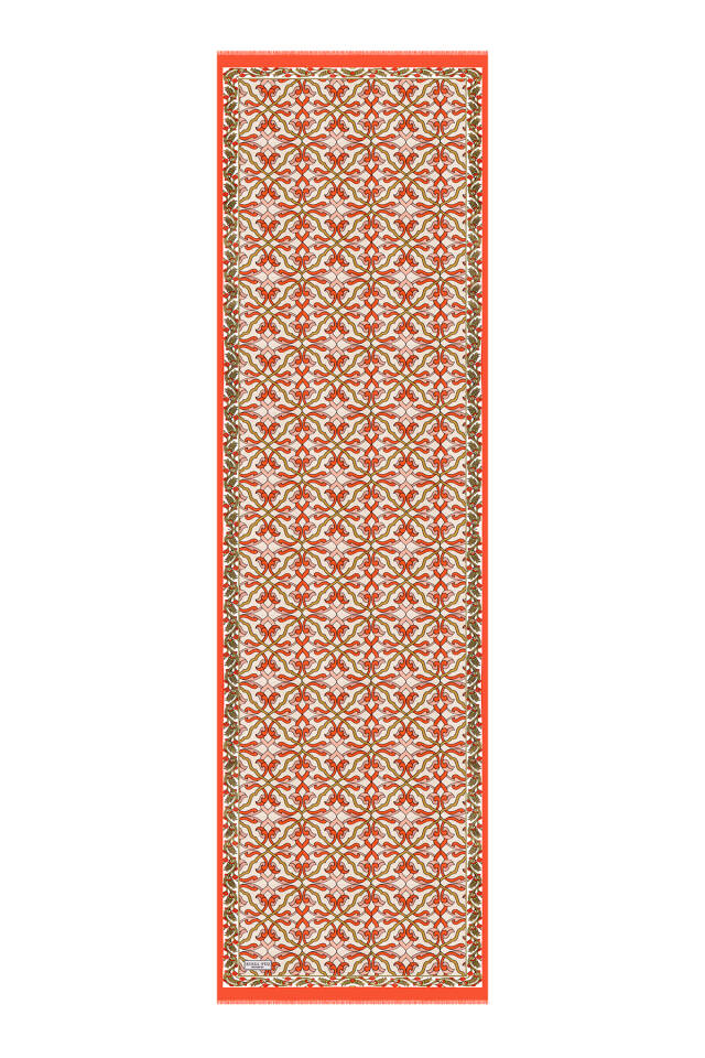 وشاح حرير فوال بنقشة اللبلاب - 4