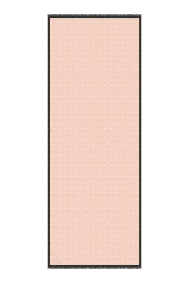 شال حرير قطني بنقشة سمك السلمون - 4