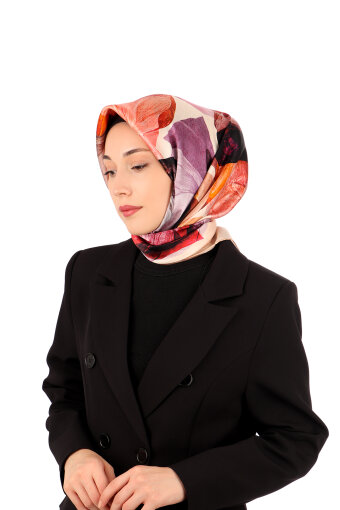 وشاح حريري سورا بنمط سلمون هارموني 