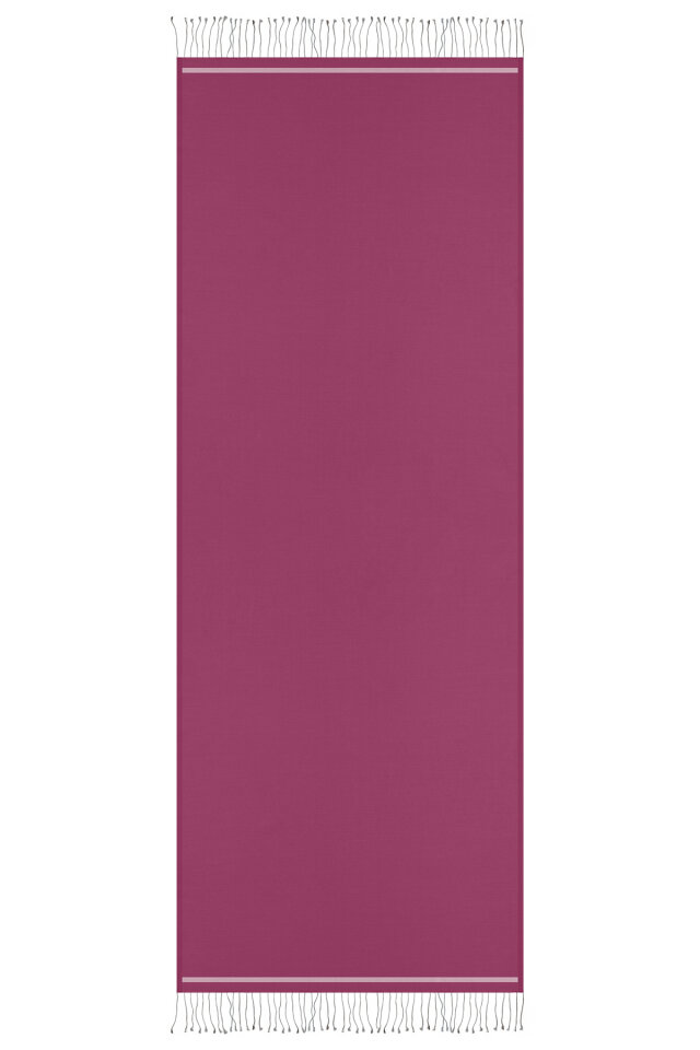 شال حريري مزدوج الوجهين باللون الرمادي البرقوقي - 4