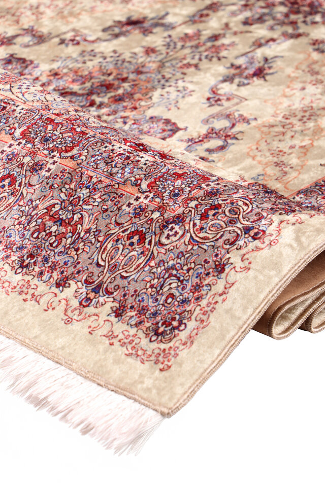 سجادة صلاة مخملية إسفنجية وردية اللون - 2