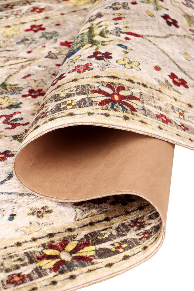 سجادة صلاة مخملية إسفنجية كريمية - 3