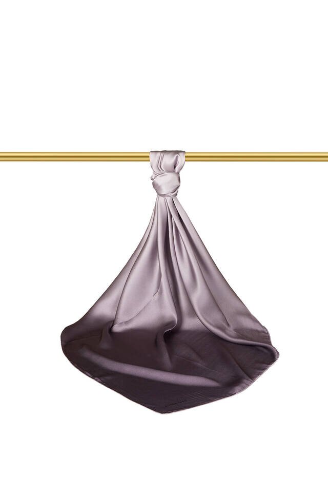 وشاح Ametis Lilac حرير متدرج مربع من الحرير - 2
