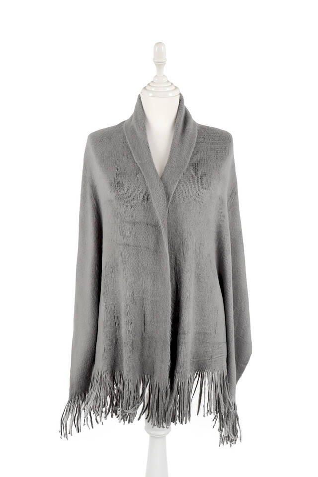 Anthracite Angora Shawl - Bursa İpek