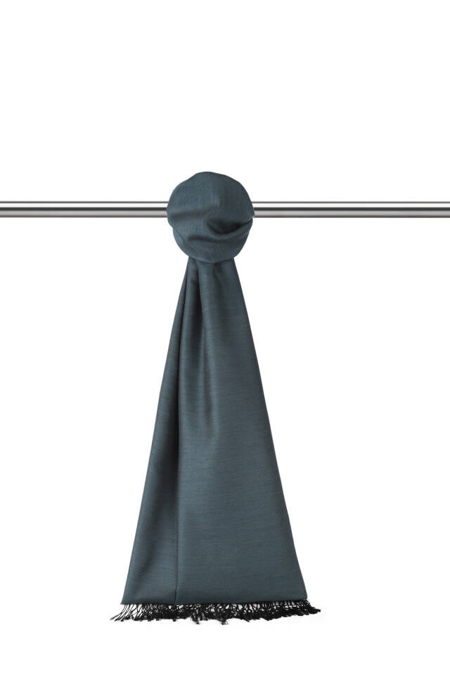 Anthracite Silk Look Scarf - Bursa İpek