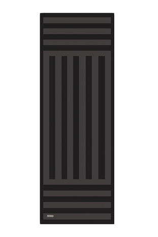 Anthracite Stripe Pattern Twill Silk Scarf - Thumbnail