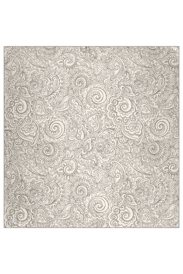 Stone Art Pattern Twill Silk Scarf - 3