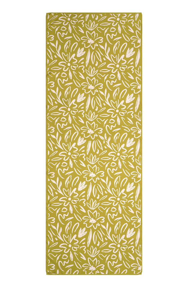 Asit Yeşil Bahar Desen Twill İpek Şal - 3