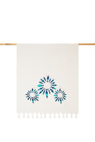 Lacivert Balıklar Bambu Peştemal 