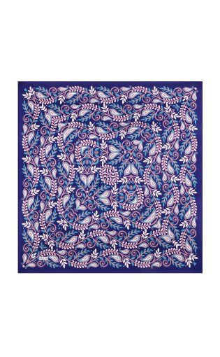 Saks Virgo Pattern Twill Silk Scarf 
