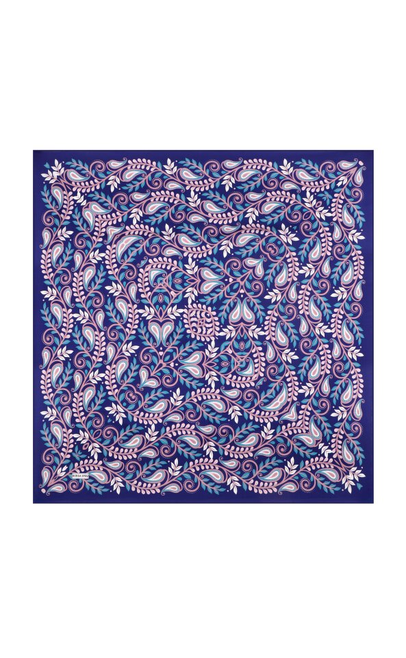 Saks Virgo Pattern Twill Silk Scarf 