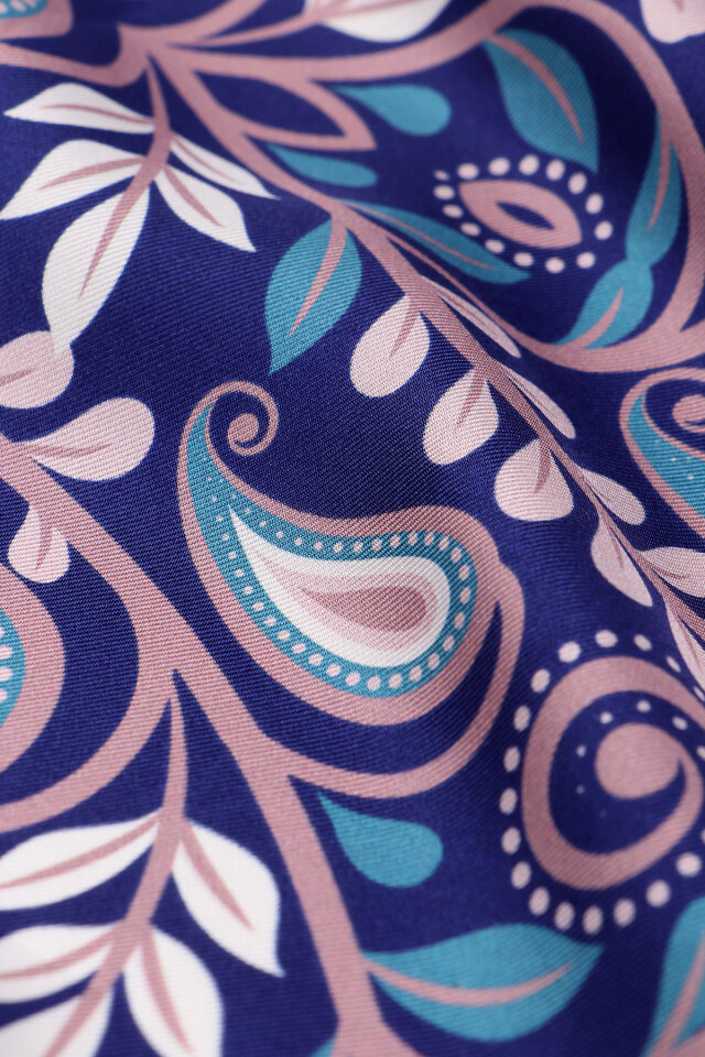 Saks Virgo Pattern Twill Silk Scarf - 2