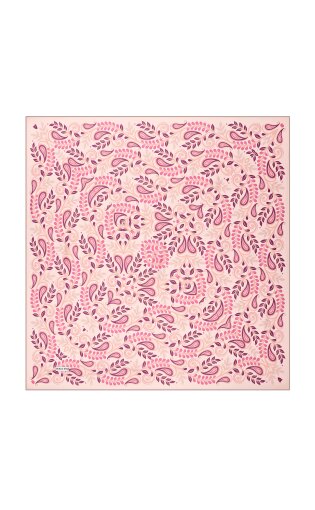 Pink Virgo Pattern Twill Silk Scarf 