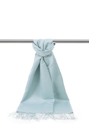 Bebe Blue Silk Look Scarf 