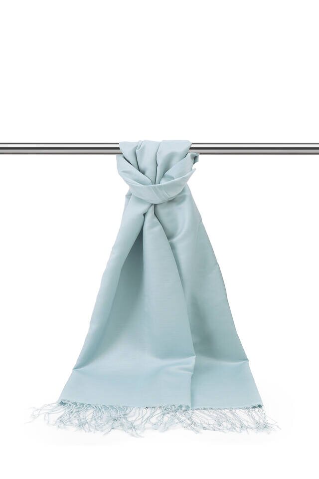 Bebe Blue Silk Look Scarf 