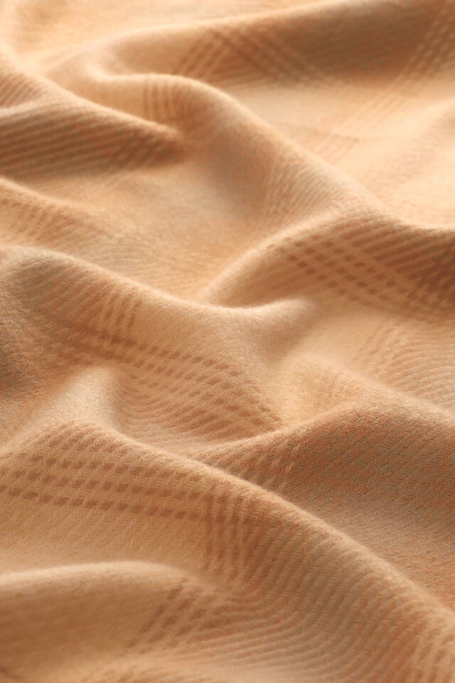 Beige Camel Patterned Winter Shawl - 4