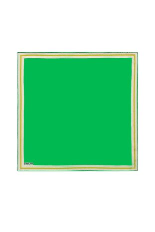 Benetton Bordered Plain Silk Pocket Square - Thumbnail