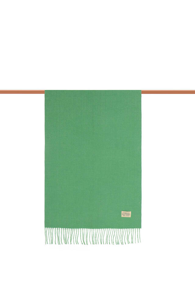 Benetton Green Double Sided Winter Shawl - 3