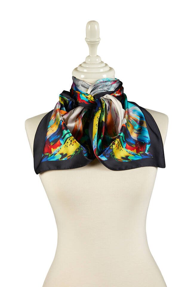 Beyaz Angel İpeksi Fular - 2