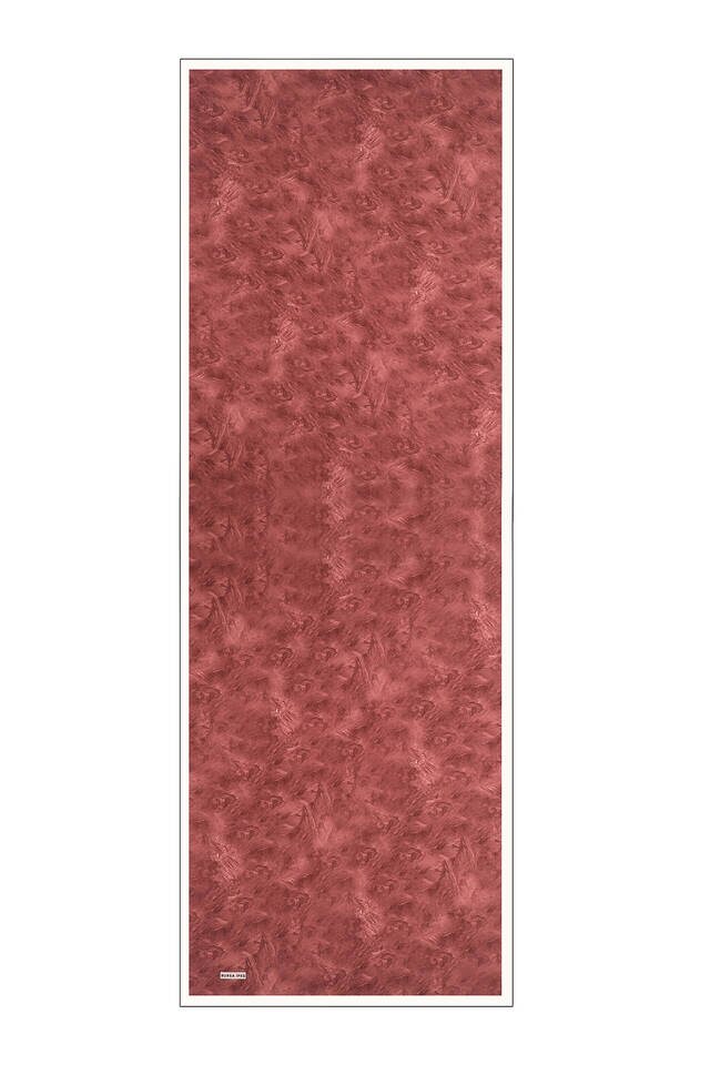 Koyu Kestane Fırça Desen İpek Şal - 4