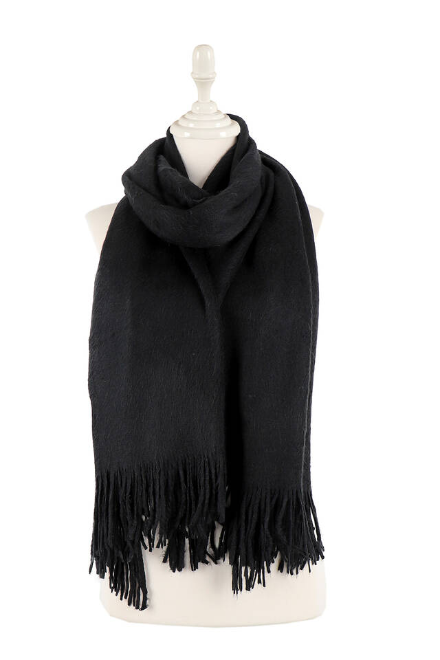 Black Angora Shawl - 3