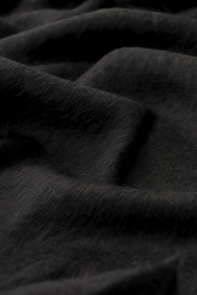 Black Angora Shawl - 4